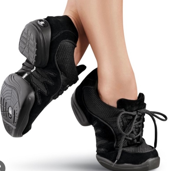 NEW Balera Black Dance Jazz Hip Hop Sneakers Shoes Girls Boys Youth Ladies - Picture 1 of 3
